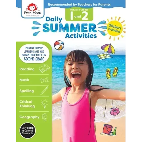 Daily Summer Activities: Between 1st Grade and 2nd Grade, Grade 1 - 2 Workbook