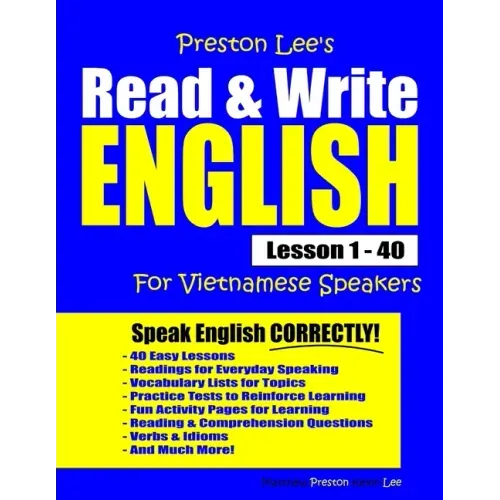 Preston Lee's Read & Write English Lesson 1 - 40 For Vietnamese Speakers