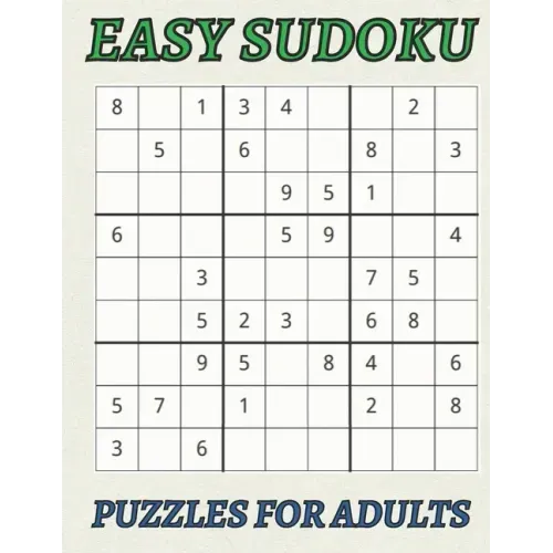 Easy Sudoku Puzzles for Adults: Large-print easy sudoku puzzles for adults puzzle book with 50 games to enjoy