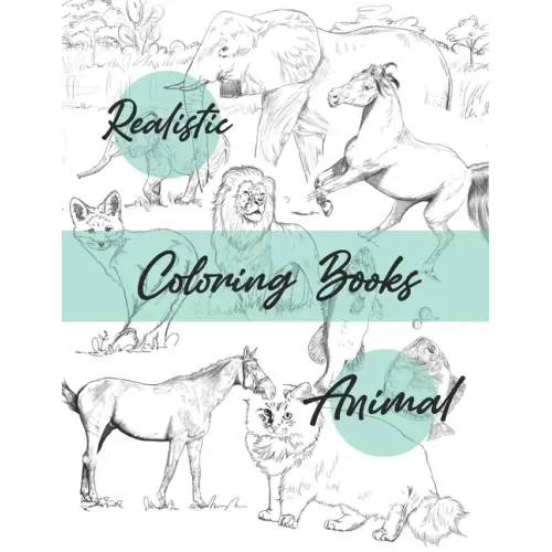 Realistic animal coloring books: coloring book