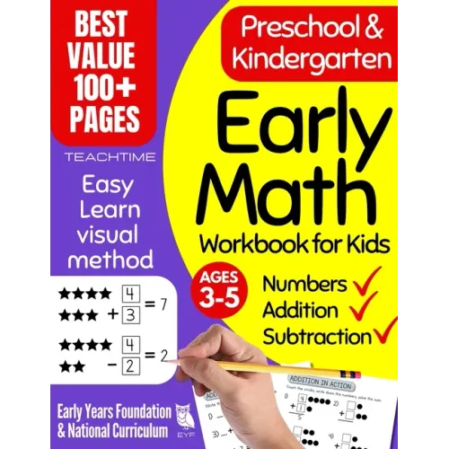 Early Math Workbook for Kids: Preschool & Kindergarten Number Tracing, Addition & Subtraction Basic Math Workbooks for Kids (Beginner Math Preschool L