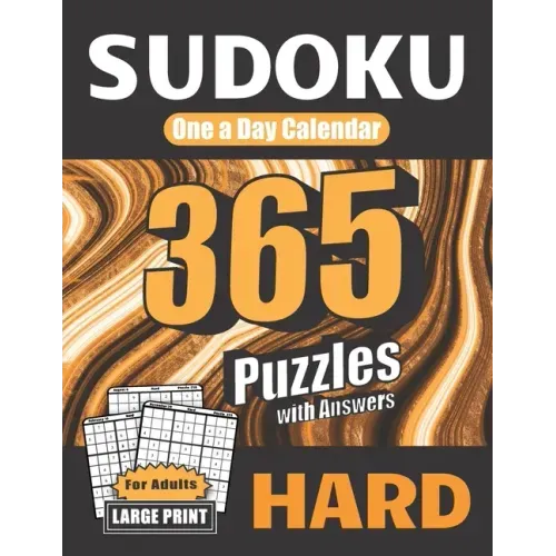 Sudoku One a Day Calendar for Adults: Hard: 365 Puzzles with Answers