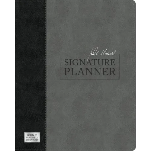 John C. Maxwell Signature Planner (Gray/Black Leatherluxe(r))
