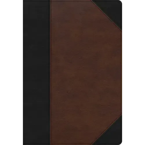 KJV Super Giant Print Reference Bible, Black/Brown Leathertouch, Indexed
