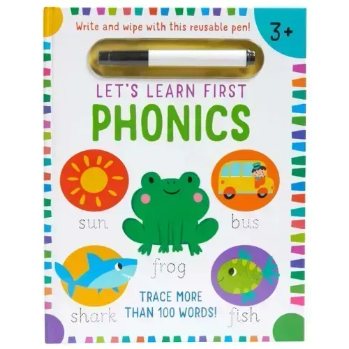 Let's Learn: First Phonics: (Early Reading Skills, Letter Writing Workbook, Pen Control, Write and Wipe)