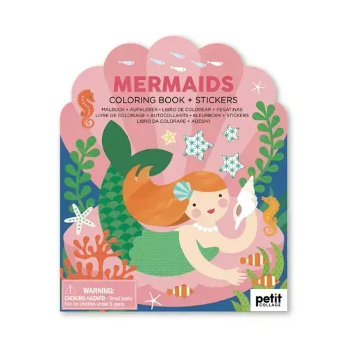 Coloring Book with Stickers Mermaids