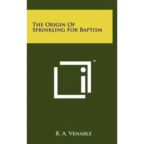 The Origin Of Sprinkling For Baptism