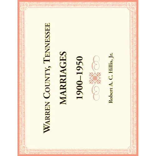 Warren County, Tennessee Marriages, 1900-1950