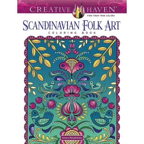 Creative Haven Scandinavian Folk Art Coloring Book