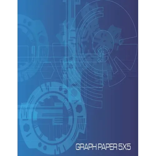 Graph Paper 5x5: 8.5 x 11 150 page 5 x 5 graph paper. Schematic futuristic front cover. Perfect for drafting students and gamers.