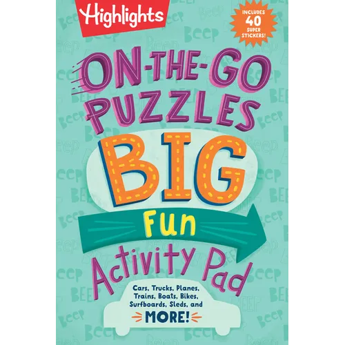 On-The-Go Puzzles Big Fun Activity Pad: Kids Travel Activity Pad with Over 90 Puzzles and 40 Stickers, Road Trip Games and Car Activities for Ages 69