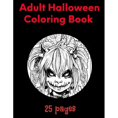 Adult Halloween coloring book: 25 pages