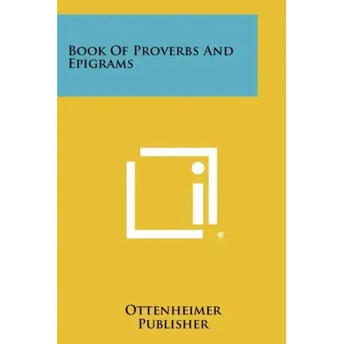 Book Of Proverbs And Epigrams