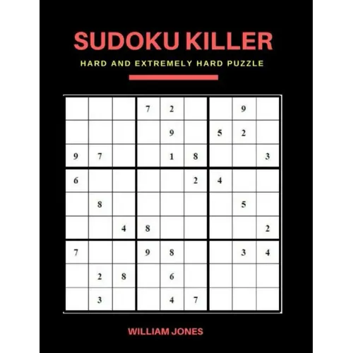 Sudoku Killer: Hard Sudoku Game Books Puzzle for Everyday Challenge, Brain Game for Teens and Adults, Large Print
