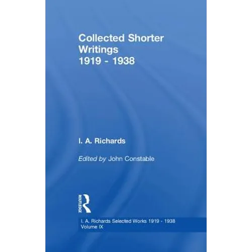 Collected Shorter Writings, Volume 9