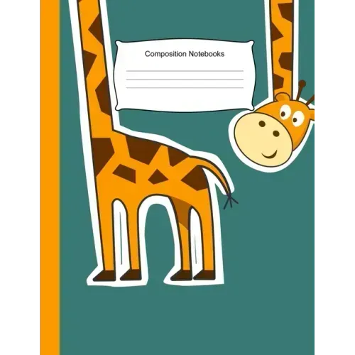 Composition Notebooks: 8.5 x 11,100 Wide Ruled Line Paper, Cute School Notebook, School Composition Notebooks, Back to school, Giraffe