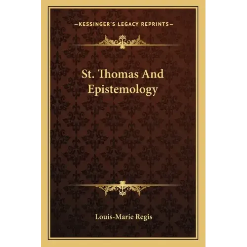 St. Thomas and Epistemology
