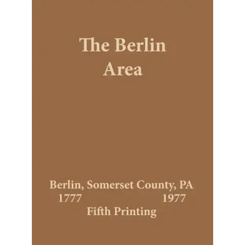 The Berlin Area 1777 - 1977