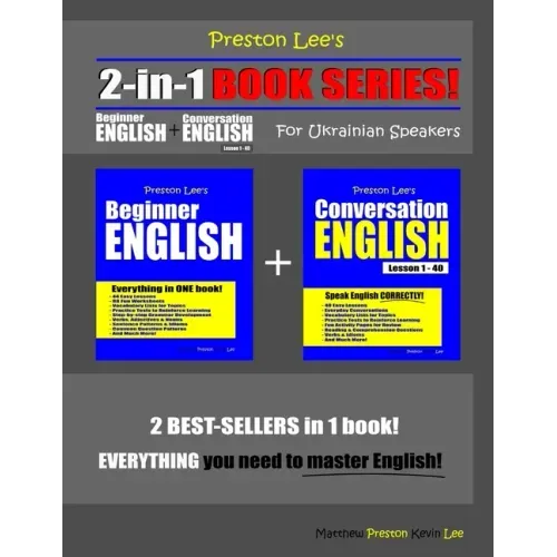 Preston Lee's 2-in-1 Book Series! Beginner English & Conversation English Lesson 1 - 40 For Ukrainian Speakers
