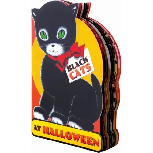Black Cats at Halloween Shape Book