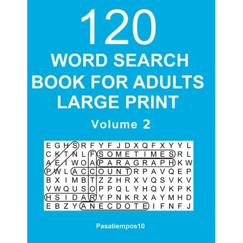 Word Search Book for Adults Large Print: 120 Puzzles - Volume 2