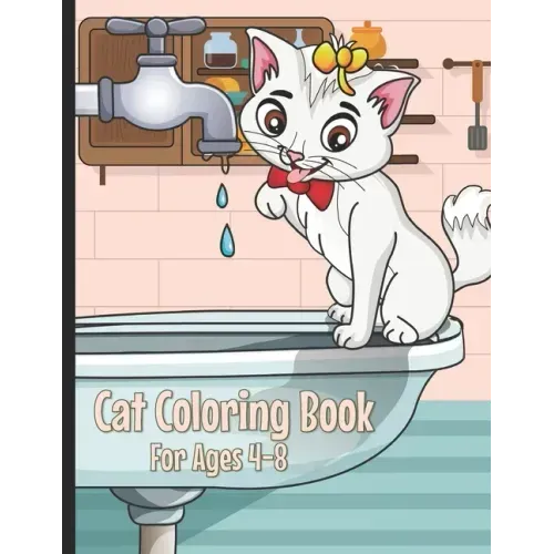Cat Coloring Book: Cute Cat Coloring Book for Kids Ages 4-8