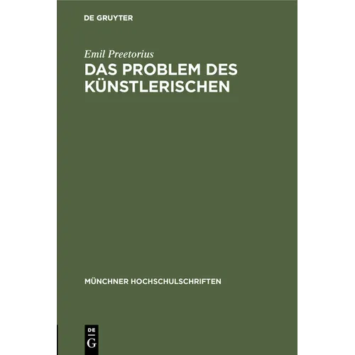 Das Problem Des Künstlerischen
