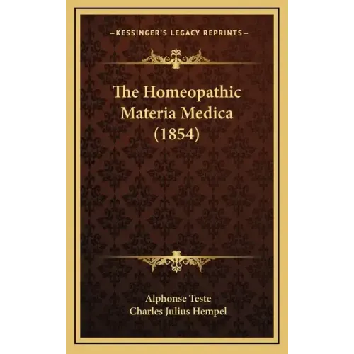 The Homeopathic Materia Medica (1854)