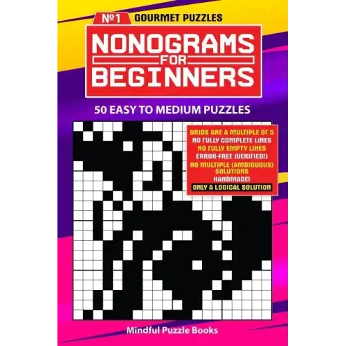 Nonograms for Beginners: 50 Easy to Medium Puzzles