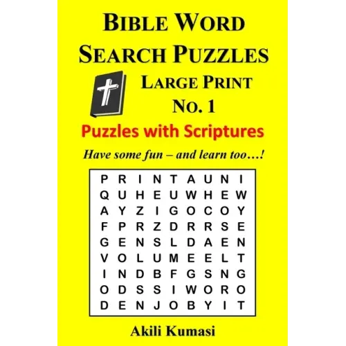 Bible Word Search Puzzles, Large Print No. 1: 50 Puzzles with Scriptures