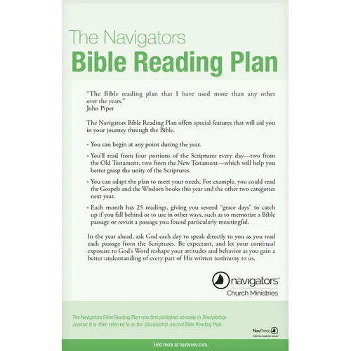 The Navigators Bible Reading Plan 25-Pack