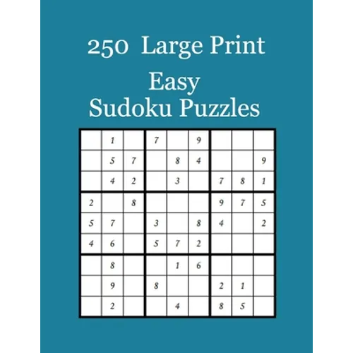 250 Large Print Easy Sudoku Puzzles