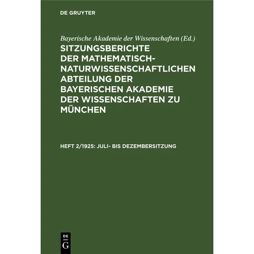 Juli- Bis Dezembersitzung