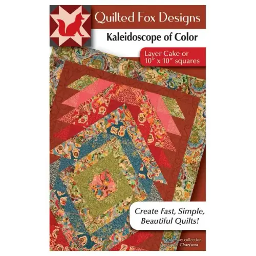 Kaleidoscope of Color Quilt Pattern: Easy Quilt with 'Layer Cake 10 X 10 Squares