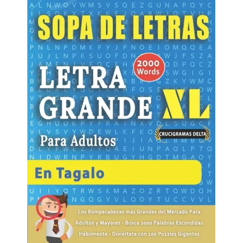 SOPA DE LETRAS CON LETRA GRANDE PARA ADULTOS EN TAGALO - Crucigramas Delta - Los Rompecabezas más Grandes del Mercado Para Adultos y Mayores - Busca 2
