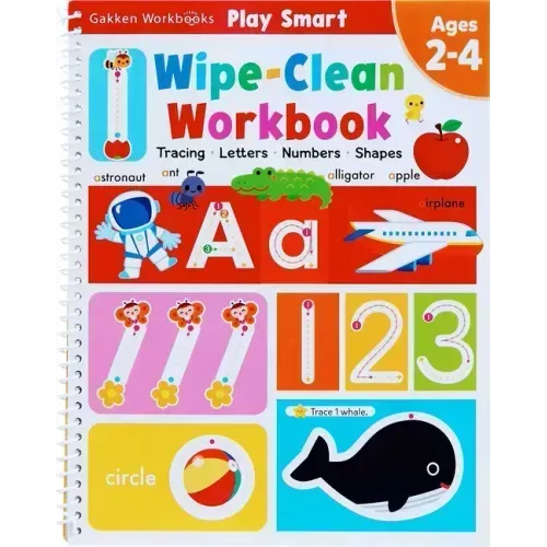 Play Smart Wipe-Clean Workbook: Ages 2-4: Tracing, Letters, Numbers, Shapes