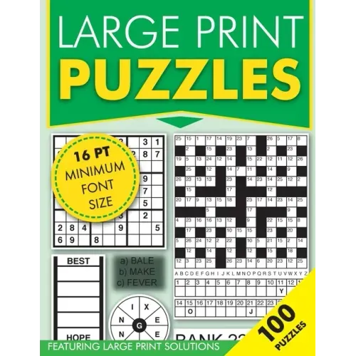 Large Print Puzzles: Featuring large print solutions