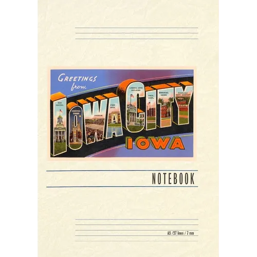 Vintage Lined Notebook Greetings from Iowa City