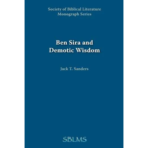 Ben Sira and Demotic Wisdom