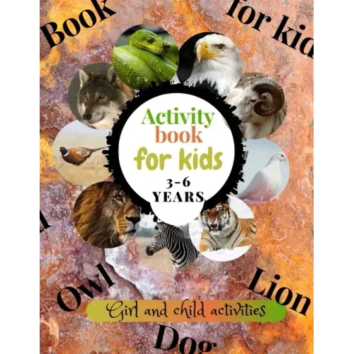 Activity book for kids 3-6 years (animal): Activity book and coloring for kids my spy, easter basket stuffers, for 3-6 years