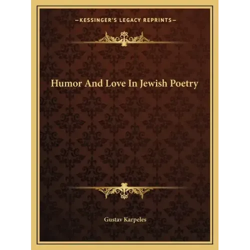 Humor and Love in Jewish Poetry