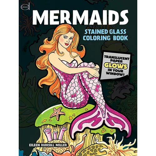 Mermaids Stained Glass Coloring Book