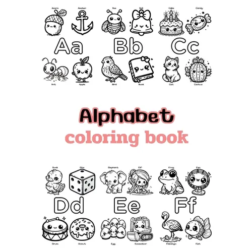 Alphabet coloring book: Children's coloring pages + word search puzzles