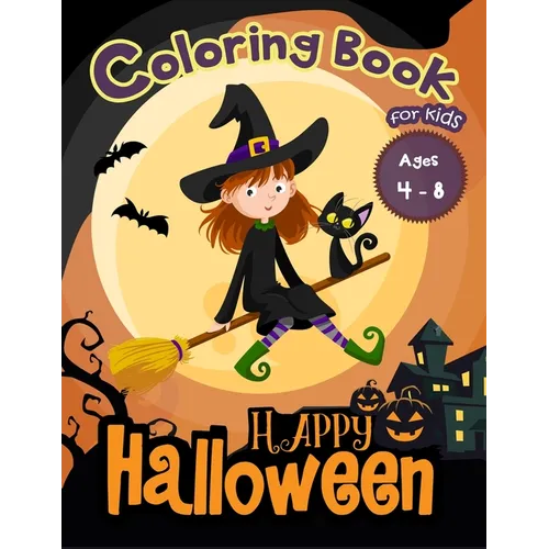 Happy Halloween Coloring Book for Kids Ages 4-8