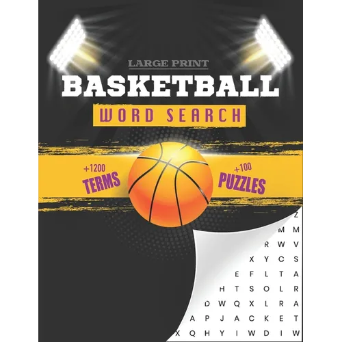 Basketball Word Search: Large Print Basketball Puzzle Book For Adults