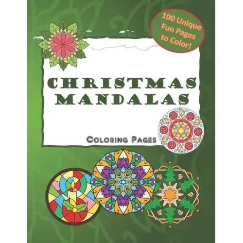Christmas Mandalas Coloring Pages: Mandala Coloring Book for Kids and Adults