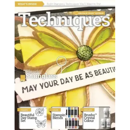 Stamping Techniques Magazine by CraftyPerson: Collection 6 - Stampin' Blends and Brusho Crystal Colour