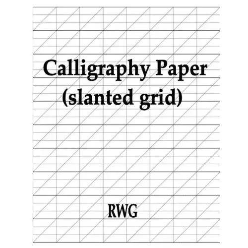 Calligraphy Paper (slanted grid): 50 Pages 8.5" X 11"