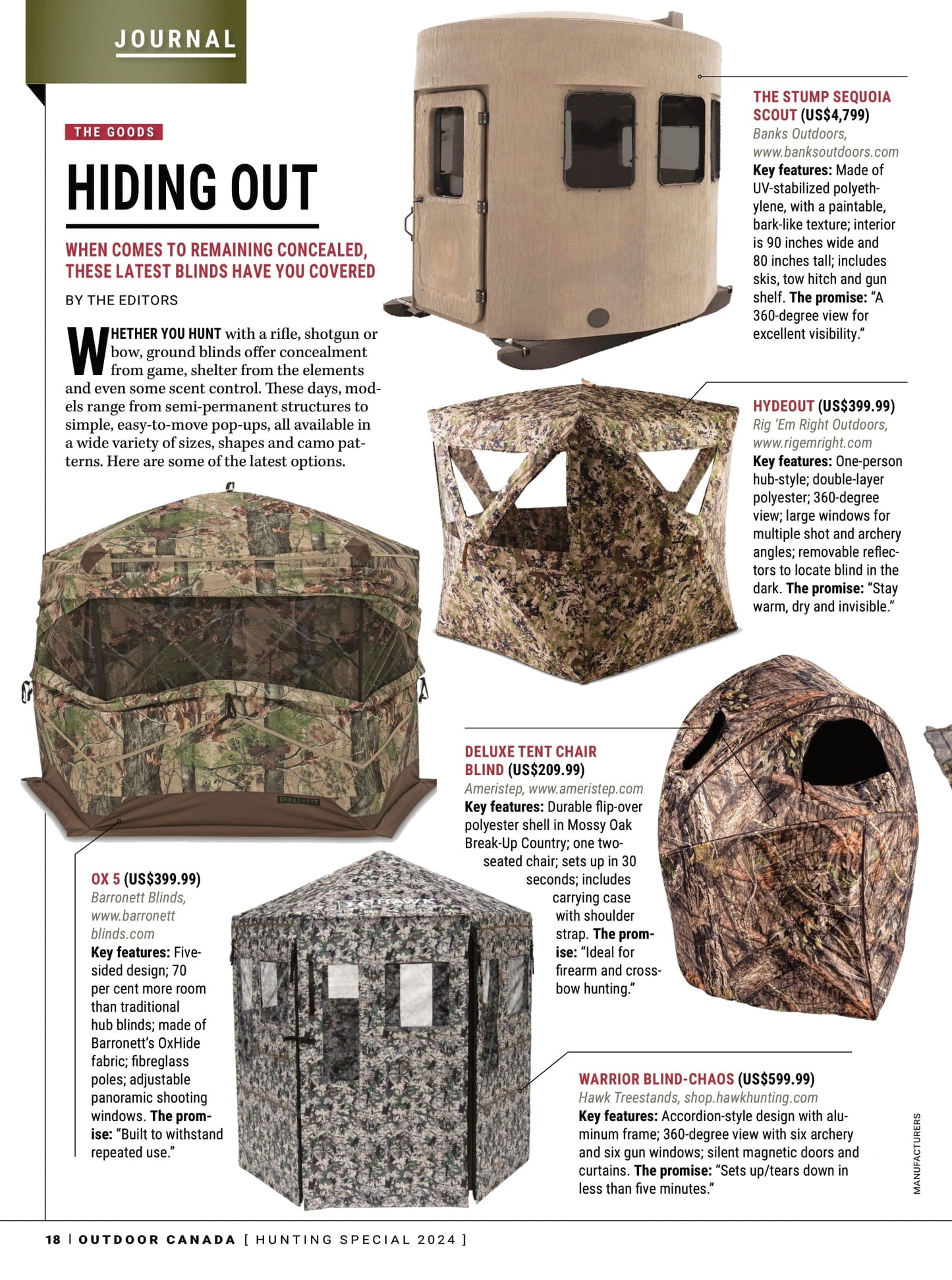 Outdoor Canada – Hunting Special 2024: 5 Moose Tactics, Elk Hunt Essentials, Black Bear Hunting, Hassle-Free Goose Hunts, Strategies, Gear, Destinations, Elk Essentials, Best-Bet Blinds, Trends & More