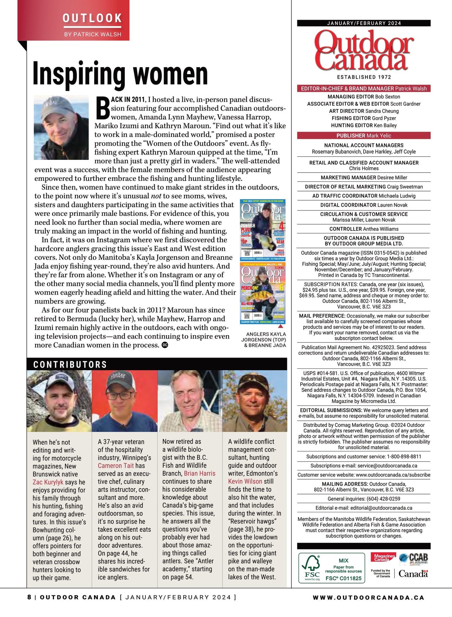 Outdoor Canada - Your Winter 2024 Expert Hardwater Action Guide: 4 Awesome Ice-Fishing Munchies, Great Gear For Winter Anglers, Prairie Lunker Tactics, Top Waterfowl Shotshells & More!